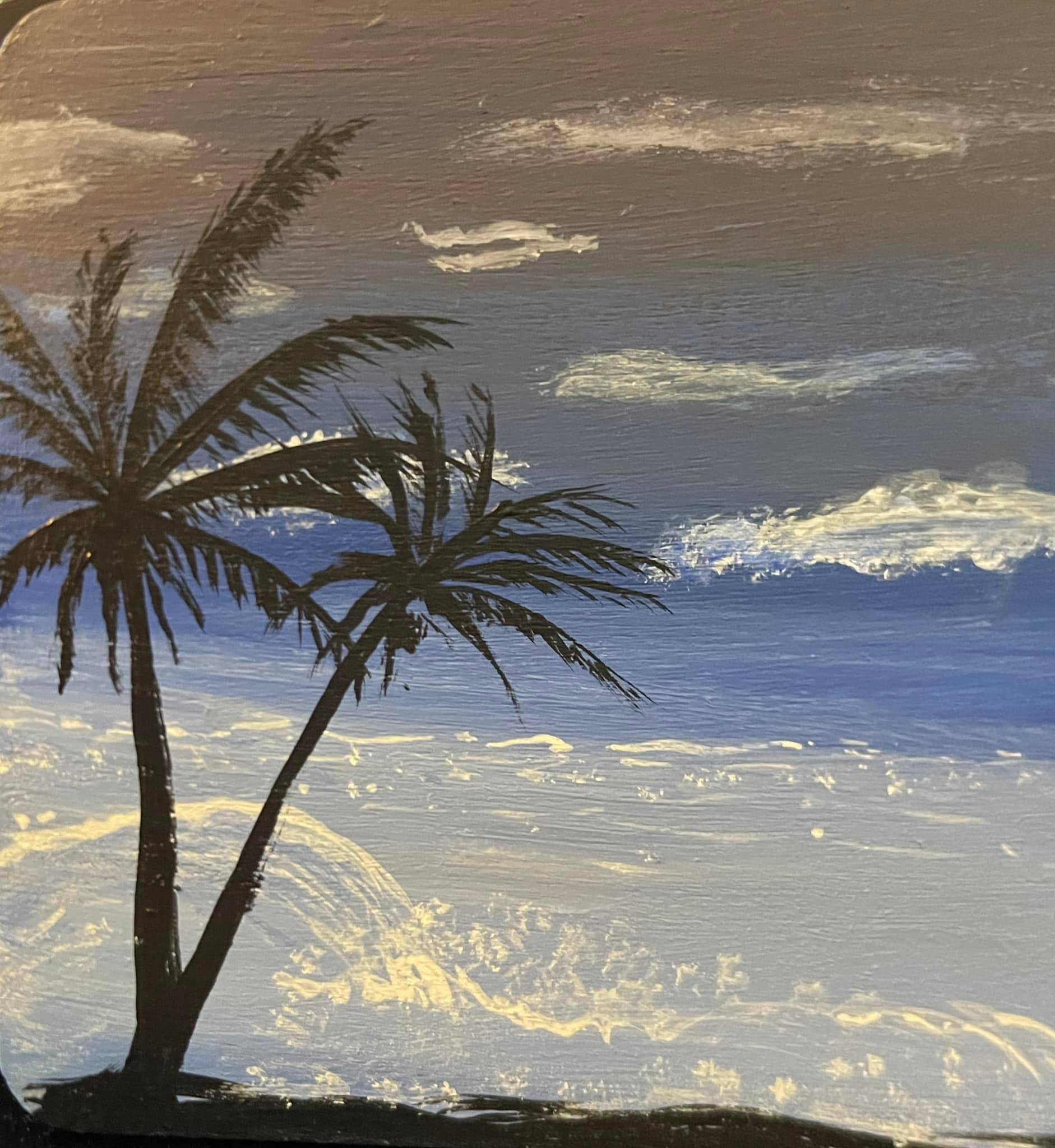 Fluid Acrylic Art or Mini Landscape wooden tiles