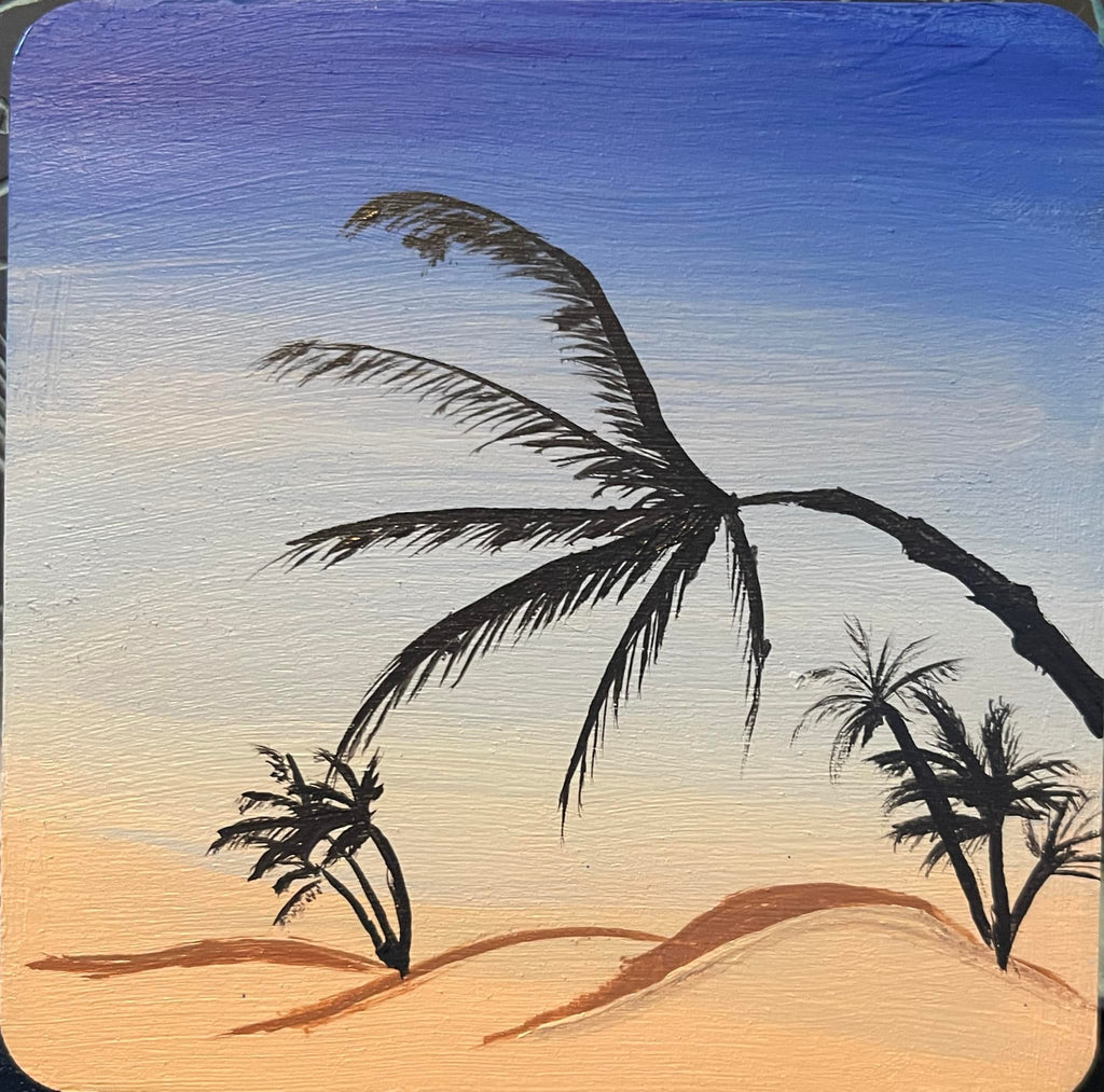 Fluid Acrylic Art or Mini Landscape wooden tiles