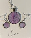Pastel pendant and earring set