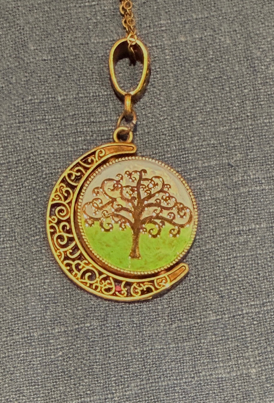 Antique Bronze swivel pendant and earring set